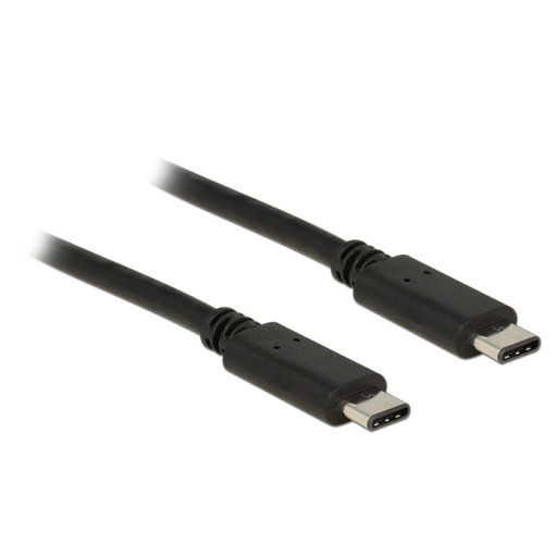 Delock Kábel USB C típus 2.0 dugó > USB C típus 2.0 dugó 1 m fekete (83673)