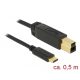 Delock USB 3.1 Gen 2 (10 Gbps) kábel Type-C a B-típusú 0,5 m (83674)