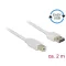 Delock Kábel, EASY-USB 2.0-s A-típusú csatlakozódugó > USB 2.0-s B-típusú csatlakozódugó, 2 m, fehér (83687)