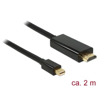   Delock kábel mini DisplayPort 1.1 dugó > HDMI-A dugó  csatlakzókkal 2 m (83699)