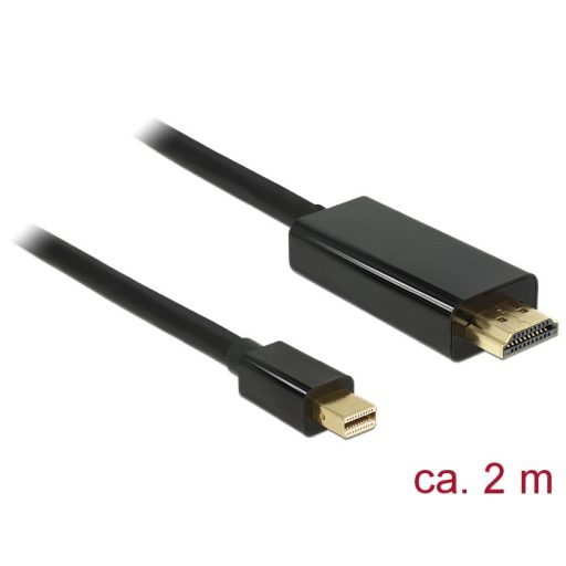 Delock kábel mini DisplayPort 1.1 dugó > HDMI-A dugó  csatlakzókkal 2 m (83699)