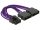 Delock tápkábel PCI Express 8 tűs apa > 2 x 4 tűs apa textil árnyékolás lila (83705)
