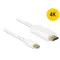 Delock Kábel mini Displayport 1.1 dugó - High Speed HDMI A dugó 4K 3 m, aranyozott, fehér (83708)