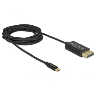   Delock USB Type-C koax kábel DisplayPort-hoz (DP Alt Mode) 4K 60 Hz 2 m (83710)