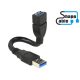 Delock kábel USB 3.0 A apa > USB 3.0 A anya ShapeCable 0,15 m