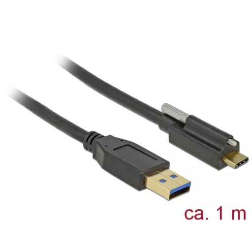 Delock SuperSpeed USB 10 Gbps (USB 3.1 Gen 2) kábel A-típusú apa csatlakozó > USB Type-C  apa csatla (83717)