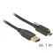 Delock SuperSpeed USB 10 Gbps (USB 3.1 Gen 2) kábel A-típusú apa csatlakozó > USB Type-C  apa csatla (83717)