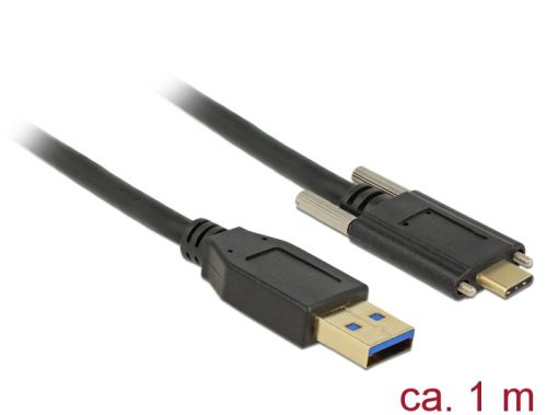 Delock SuperSpeed USB 10 Gbps (USB 3.1 Gen 2) kábel A-típusú apa csatlakozó > USB Type-C  apa csatla