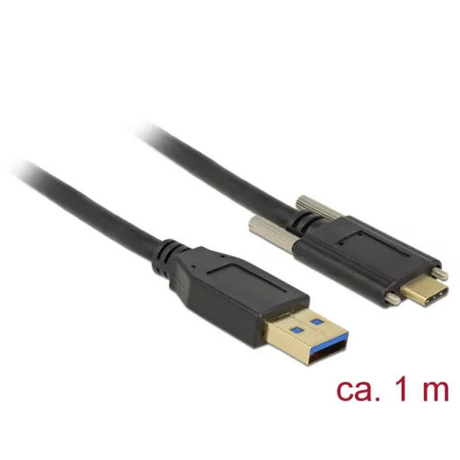 Delock SuperSpeed USB 10 Gbps (USB 3.1 Gen 2) kábel A-típusú apa csatlakozó > USB Type-C  apa csatla (83718)