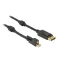 Delock Kábel mini Displayport 1.2-dugós csatlakozó csavarral > Displayport-csatlakozódugó 4K fekete (83722)