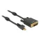 Delock Kábel mini Displayport 1.2-dugós csatlakozó csavarral > DVI-csatlakozódugó 4K aktív fekete 2m (83726)