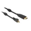 Delock Kábel mini Displayport 1.2-dugós csatlakozó csavarral > HDMI-csatlakozódugó 4K aktív fekete2m (83730)