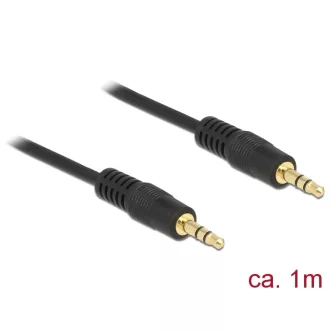   Delock Stereo Jack kábel 3.5 mm 3 pin apa > apa 1 m fekete (83744)
