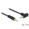 Delock Stereo Jack kábel 3.5 mm 3 pin apa > apa 1 m 90  fekete (83754)