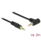 Delock Stereo Jack kábel 3.5 mm 3 pin apa > apa 2 m 90  fekete (83756)