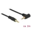 Delock Stereo Jack kábel 3.5 mm 3 pin apa > apa 2 m 90  fekete (83756)