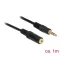 Delock Stereo Jack hosszabbító kábel 3.5 mm 3 pin apa > anya 1 m fekete (83764)