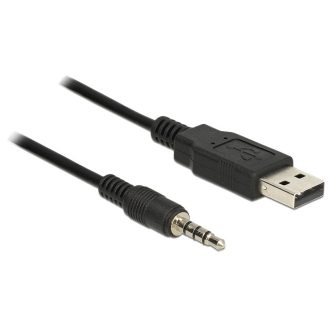   Delock kábel USB TTL apa > 3,5 mm 4 tűs sztereó jack apa 1,8 m (3,3 V) (83779)