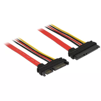   Delock Bovítokábel, SATA, 6 Gb/s, 22 tus csatlakozó > SATA 22 tus aljzat (5 V + 12 V), 10 cm (83802)