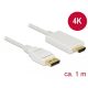 Delock Kábel Displayport 1.2 dugó > High Speed HDMI-A dugó passzív 4K 1 m fehér