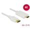 Delock Kábel Displayport 1.2 dugó > High Speed HDMI-A dugó passzív 4K 2 m fehér (83818)