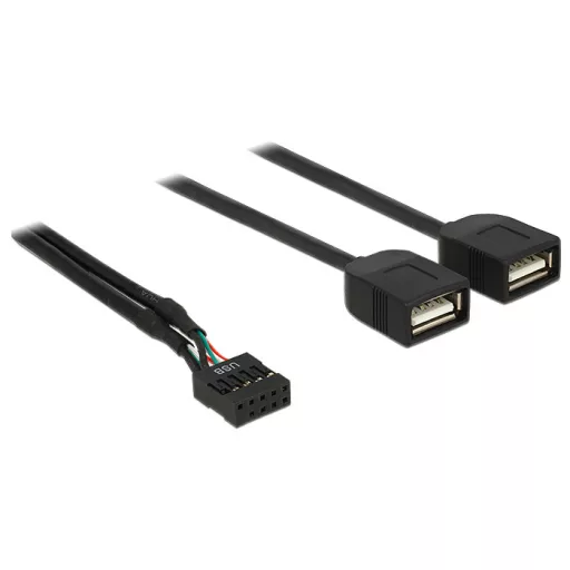 Delock USB kábel tűfejes anya > 2 x USB 2.0 A-típusú anya 40 cm (83823)
