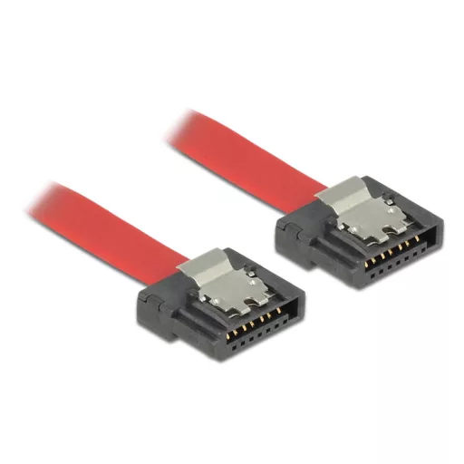 Delock kábel SATA FLEXI 6 Gb/s 50 cm vörös fém (83835)