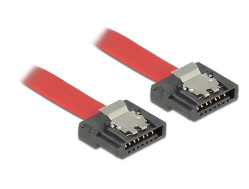 Delock kábel SATA FLEXI 6 Gb/s 100 cm vörös fém (83837)