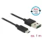 Delock Kábel, EASY-USB 2.0-s A-típusú csatlakozódugó > EASY-USB 2.0-s Micro-B típusú csatlakozódugó, (83844)