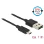 Delock Kábel, EASY-USB 2.0-s A-típusú csatlakozódugó > EASY-USB 2.0-s Micro-B típusú csatlakozódugó, (83844)