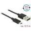 Delock Kábel, EASY-USB 2.0-s A-típusú csatlakozódugó > EASY-USB 2.0-s Micro-B típusú csatlakozódugó, (83845)