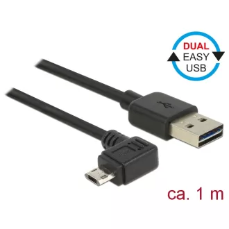   Delock Kábel, EASY-USB 2.0-s A-típusú csatlakozódugó > EASY-USB 2.0-s Micro-B típusú csatlakozódugó, (83846)