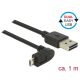 Delock Kábel, EASY-USB 2.0-s A-típusú csatlakozódugó > EASY-USB 2.0-s Micro-B típusú csatlakozódugó,