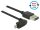 Delock Kábel, EASY-USB 2.0-s A-típusú csat. > EASY-USB 2.0-s Micro-B típusú csat.ívelt 0,5 m, fekete (83849)