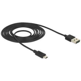   Delock Kábel, EASY-USB 2.0-s A csatlakozó > EASY-USB 2.0-s Micro-B csatlakozó 2 m, fekete (83850)