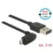Delock Kábel, EASY-USB 2.0-s A-típusú csatlakozódugó > EASY-USB 2.0-s Micro-B típusú csatlakozódugó, (83857)