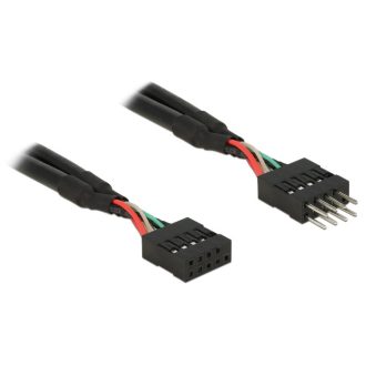   Delock USB 2.0 tűs fejléc hosszabbító kábel 10 tűs apa / anya 10 cm (83872)