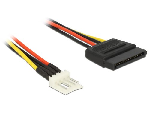 Delock tápkábel SATA 15 tűs apa > 4 tűs floppy apa 40 cm (83878)