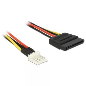   Delock tápkábel SATA 15 tűs apa > 4 tűs floppy apa 60 cm (83879)