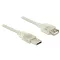 Delock USB 2.0-s bővítőkábel A-típusú csatlakozódugóval > USB 2.0-s, A-típusú csatlakozóhüvellyel, 1 (83882)