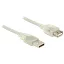 Delock USB 2.0-s bővítőkábel A-típusú csatlakozódugóval > USB 2.0-s, A-típusú csatlakozóhüvellyel, 1 (83882)