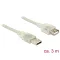 Delock USB 2.0-s bővítőkábel A-típusú csatlakozódugóval > USB 2.0-s, A-típusú csatlakozóhüvellyel, 3 (83884)