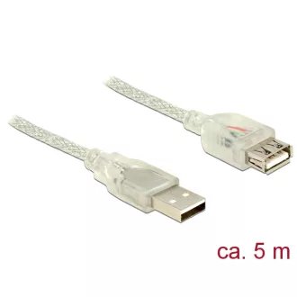   Delock USB 2.0-s bővítőkábel A-típusú csatlakozódugóval > USB 2.0-s, A-típusú csatlakozóhüvellyel, 5 (83885)