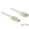 Delock USB 2.0-s bővítőkábel A-típusú csatlakozódugóval > USB 2.0-s, A-típusú csatlakozóhüvellyel, 5 (83885)