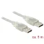 Delock USB 2.0-s kábel A-típusú csatlakozódugóval > USB 2.0-s, A-típusú csatlakozódugóval, 5 m, átte (83891)