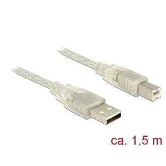   Delock USB 2.0-s kábel A-típusú csatlakozódugóval > USB 2.0-s, B-típusú csatlakozódugóval, 1,5 m (83893)