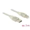 Delock USB 2.0-s kábel A-típusú csatlakozódugóval > USB 2.0-s, B-típusú csatlakozódugóval, 3 m, átte (83895)