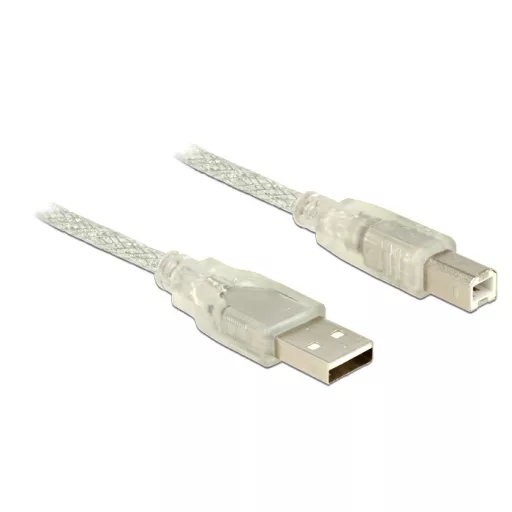 Delock USB 2.0-s kábel A-típusú csatlakozódugóval > USB 2.0-s, B-típusú csatlakozódugóval 5 m (83896)