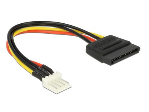 Delock Tápkábel SATA 15 tűs apa > 4 tűs floppy apa 15 cm (83918)