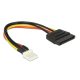 Delock Tápkábel SATA 15 tűs apa > 4 tűs floppy apa 15 cm (83918)